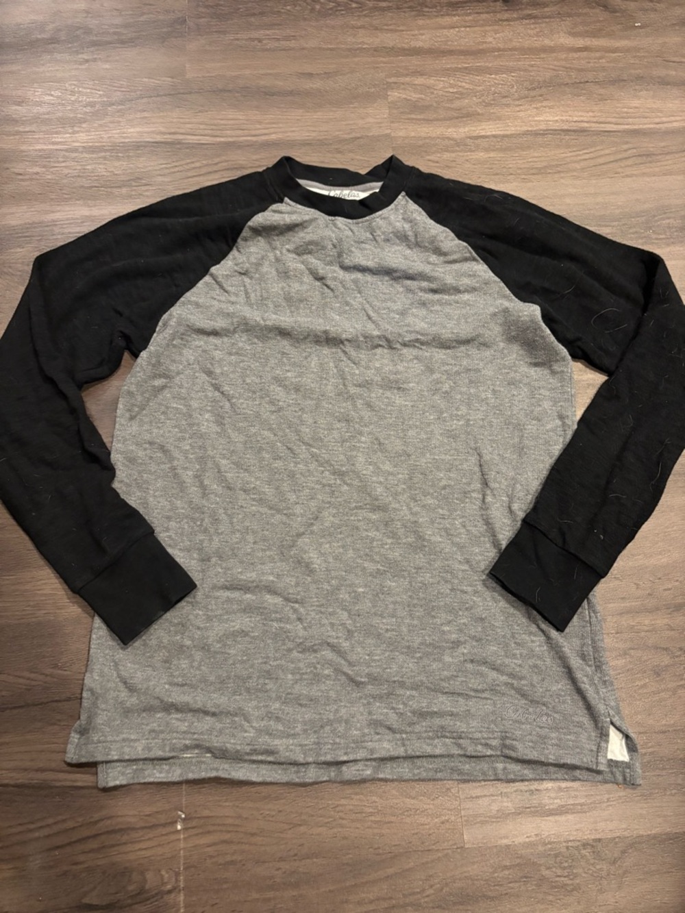 Cabela's Black & Gray Raglan Long-Sleeve Tee
